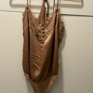 Abercrombie & Fitch Tan Lace Chemise
